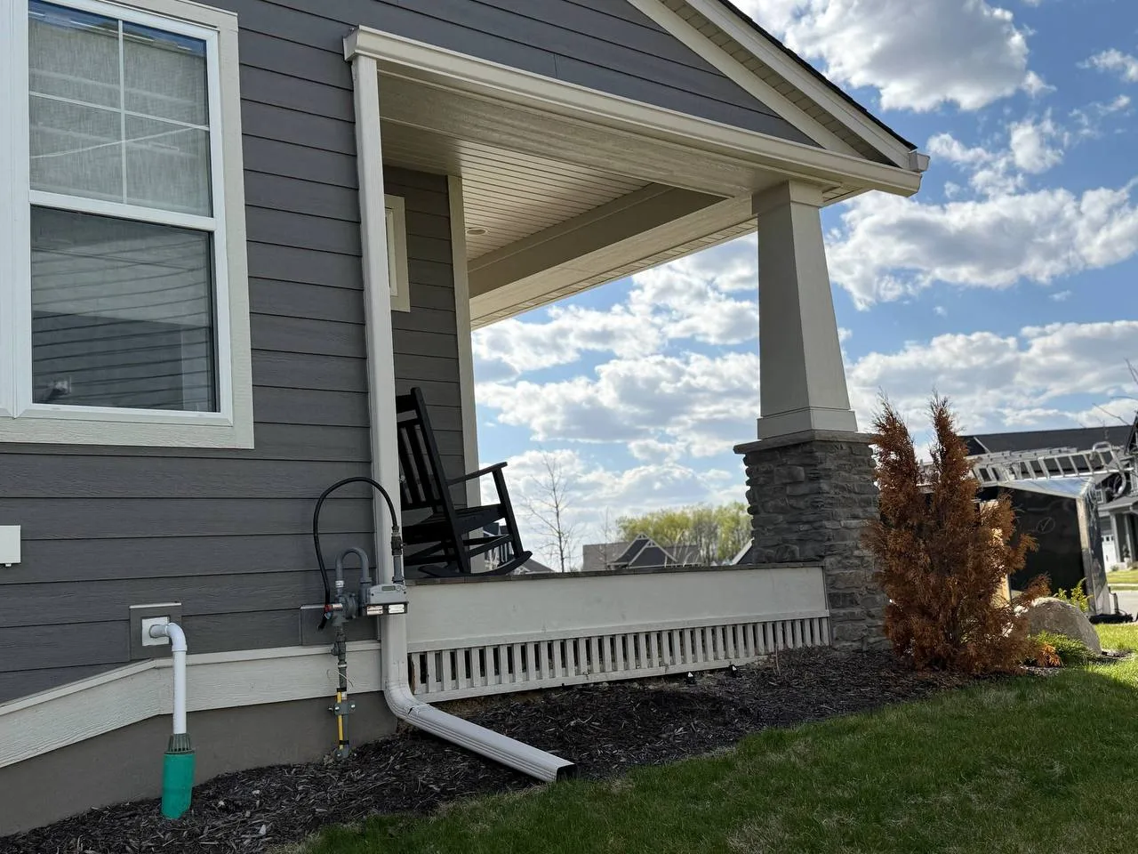 Clean gutters and proper downspout drainage