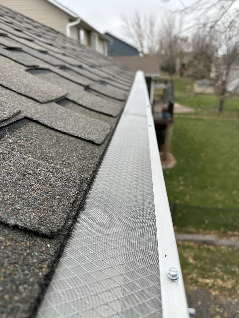 Micro-mesh gutter guard installed on a residential gutter in Minnesota